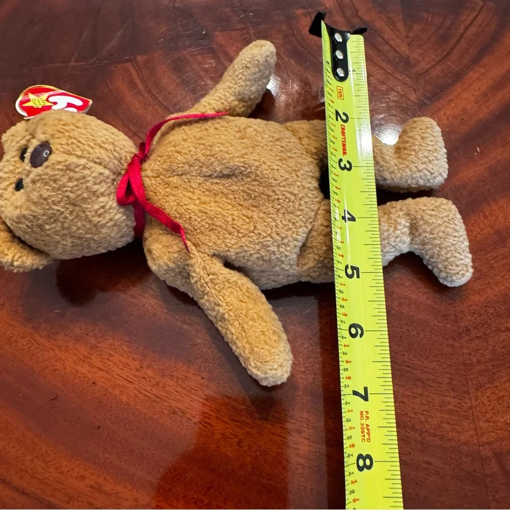 Vintage Ty Beanie Baby Curly Bear PE Pellets 5th Gen Tags